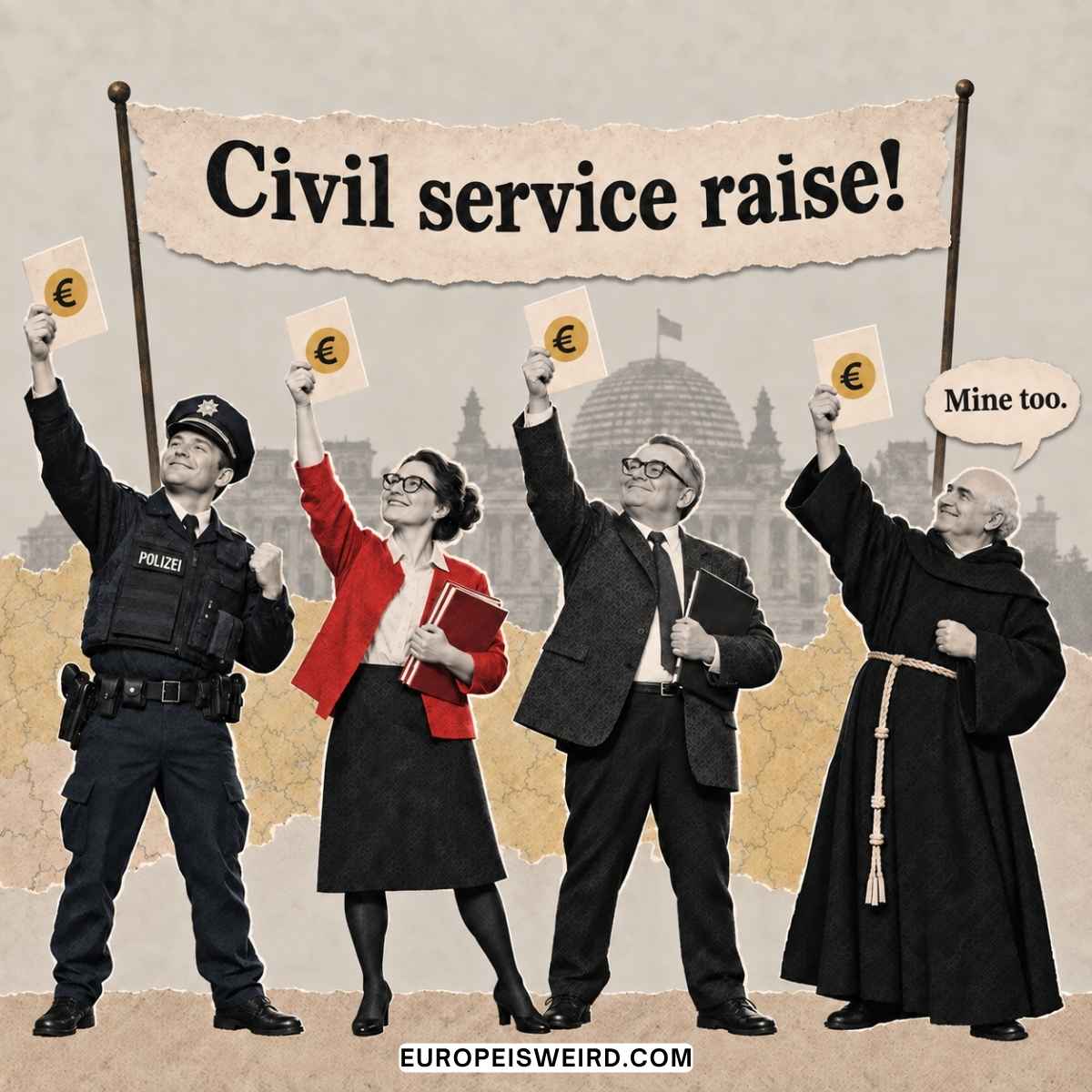 Church payments rising with civil service raises