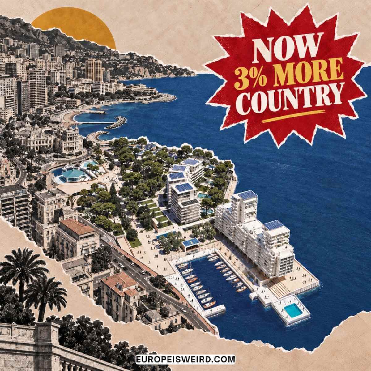 aerial view of mareterra district monaco