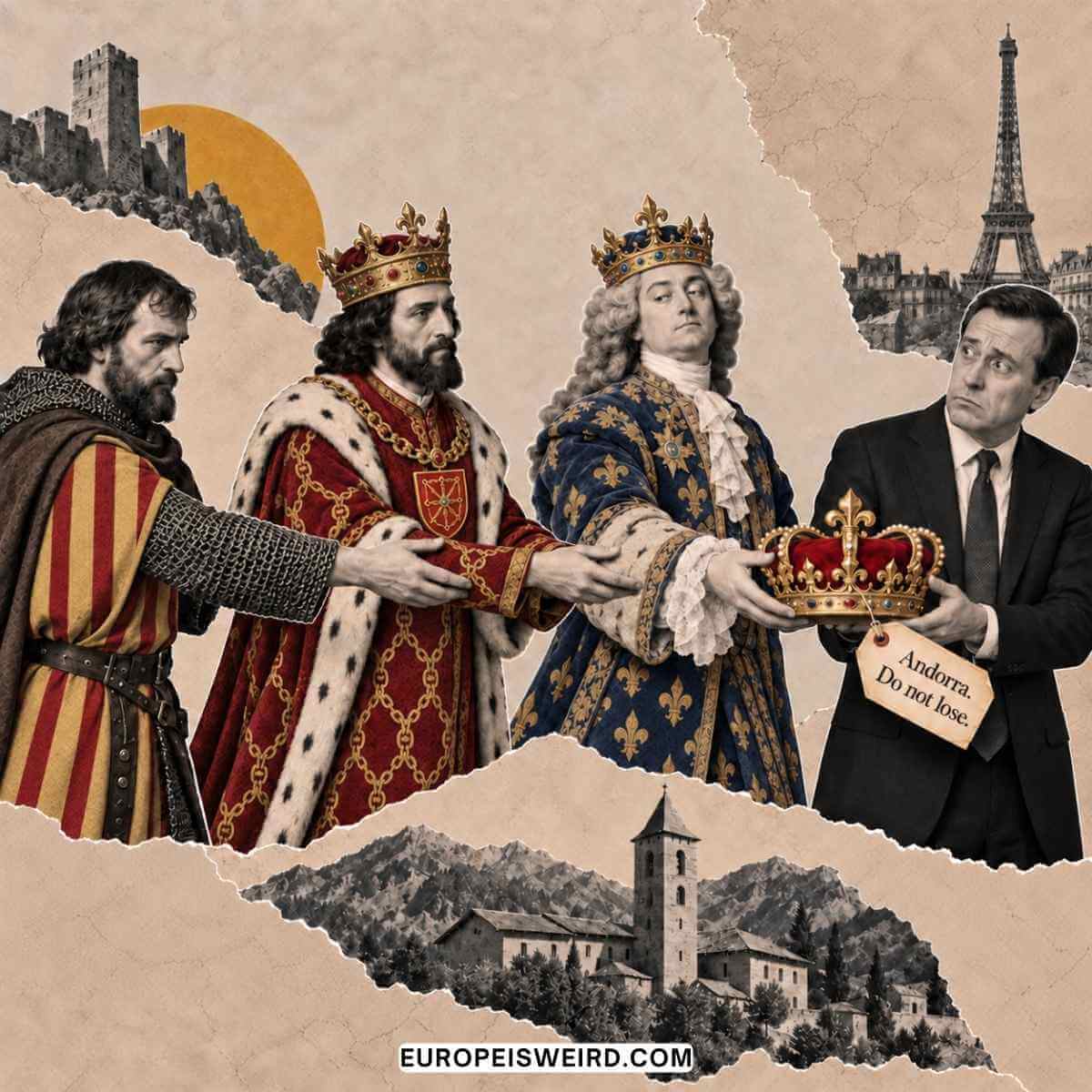andorra crown passed from foix to navarre to french king to president