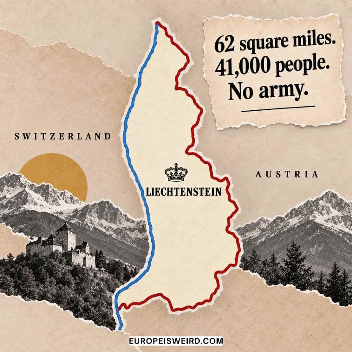 map of liechtenstein between switzerland and austria